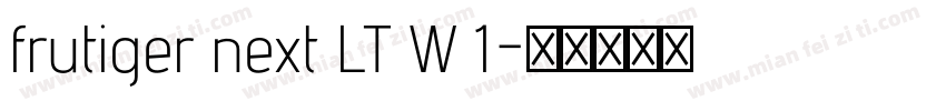 frutiger next LT W 1字体转换